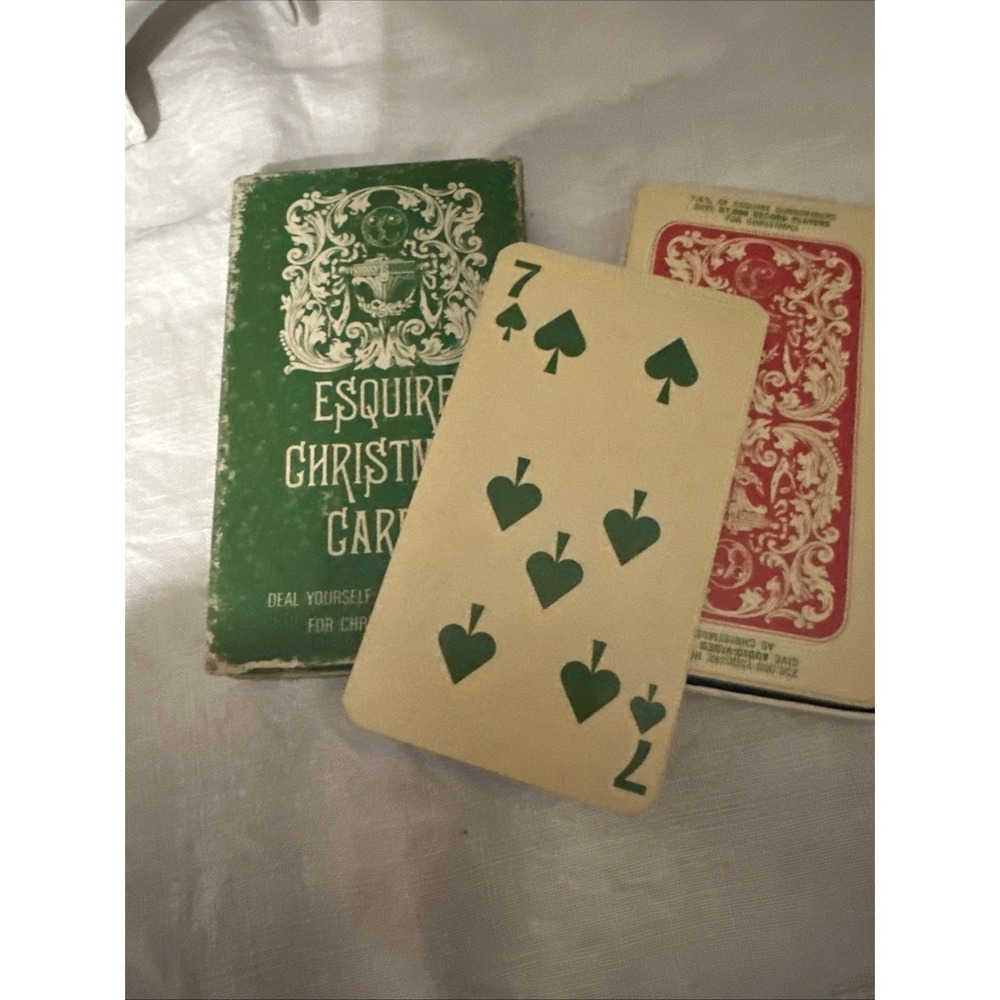 1962 Esquire Christmas Cards Jubilee Promotion Playing Cards Deck